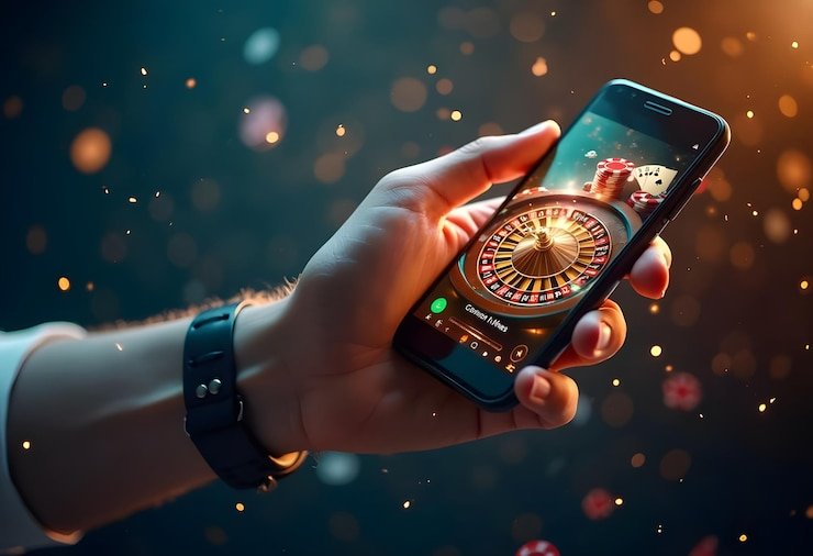 Layar utama aplikasi kaskus288 menampilkan kasino langsung dan opsi permainan sportsbook
